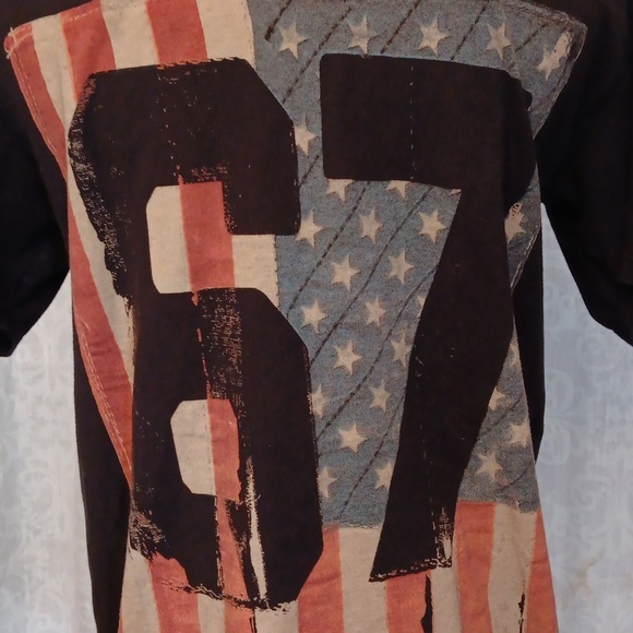 Men's Ring of Fire Shredded Flag Shirt Size Medium - Picture 5 of 11
